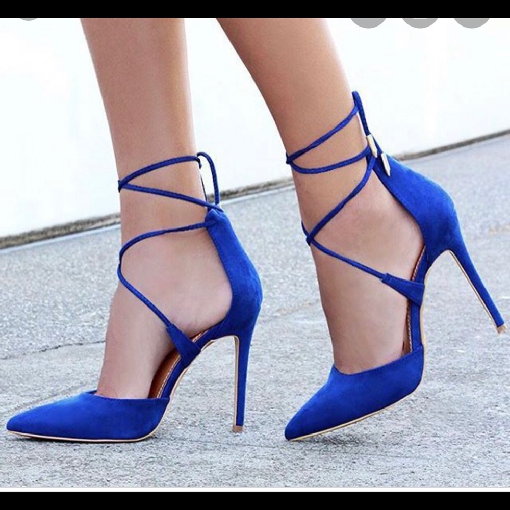 Steve Madden Cobalt Blue lace up heels
